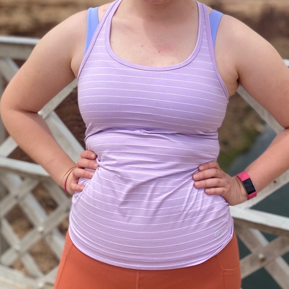 GAP Lavender Striped Tank Top